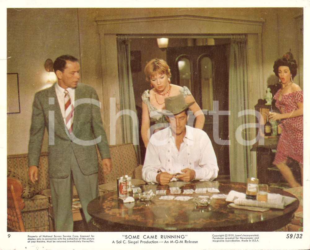 Fotografia d epoca originale 1958 SOME CAME RUNNING Frank SINATRA Dean MARTIN Shirley MacLAINE Foto seriale 1