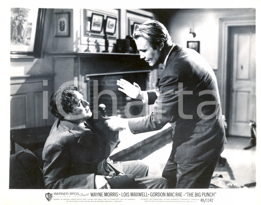 Fotografia d epoca originale 1948 THE BIG PUNCH Wayne MORRIS Gordon MacRAE fighting Movie by Sherry SHOURDS 1