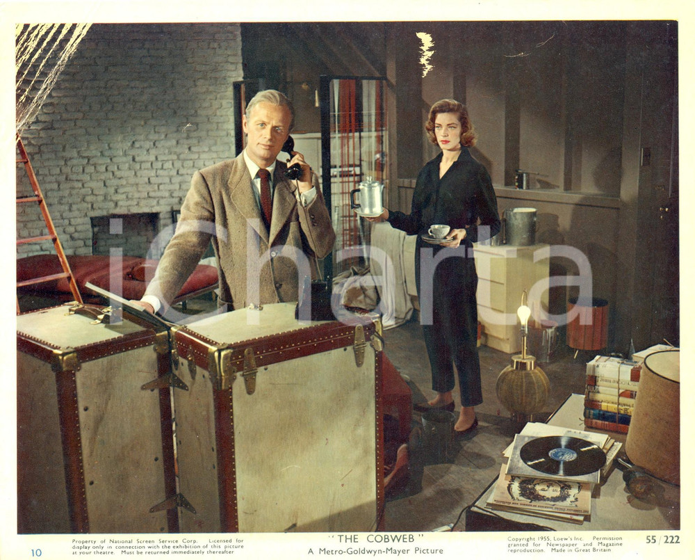 Fotografia d epoca originale 1955 THE COBWEB Richard WIDMARK Lauren BACALL Vincente MINNELLI Foto seriale 1