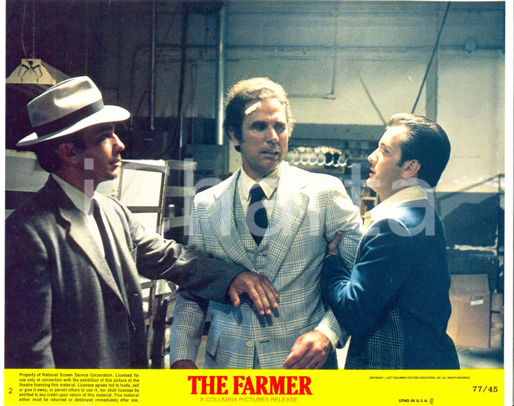 Fotografia d epoca originale 1977 THE FARMER Michael DANTE is prisoned by two gangster Foto seriale 25x20 cm 1