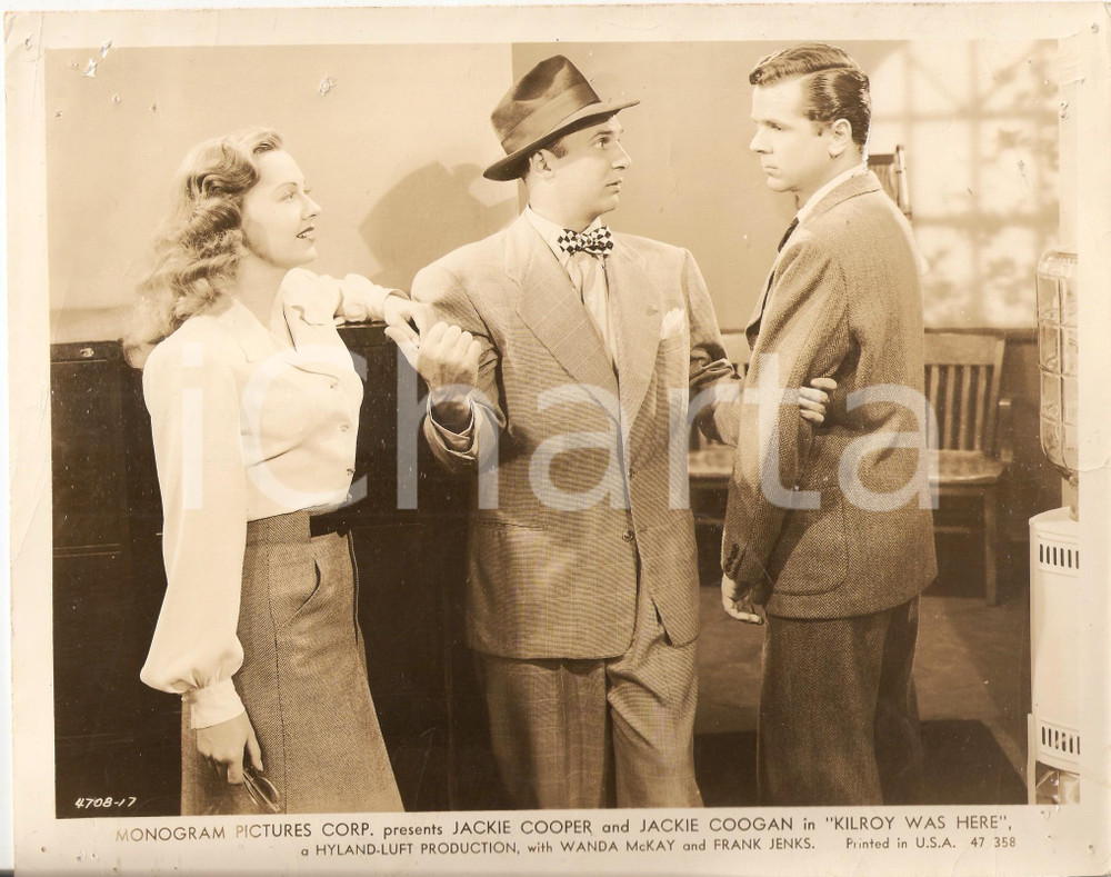 Fotografia d epoca originale 1947 KILROY WAS HERE Jackie COOGAN Jackie COOPER Wanda McKAY Movie Phil CARLSON 1