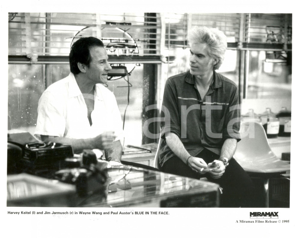 Fotografia d epoca originale 1995 BLUE IN THE FACE Harvey KEITEL Jim JARMUSCH Movie by Paul AUSTER Wayne WANG 1
