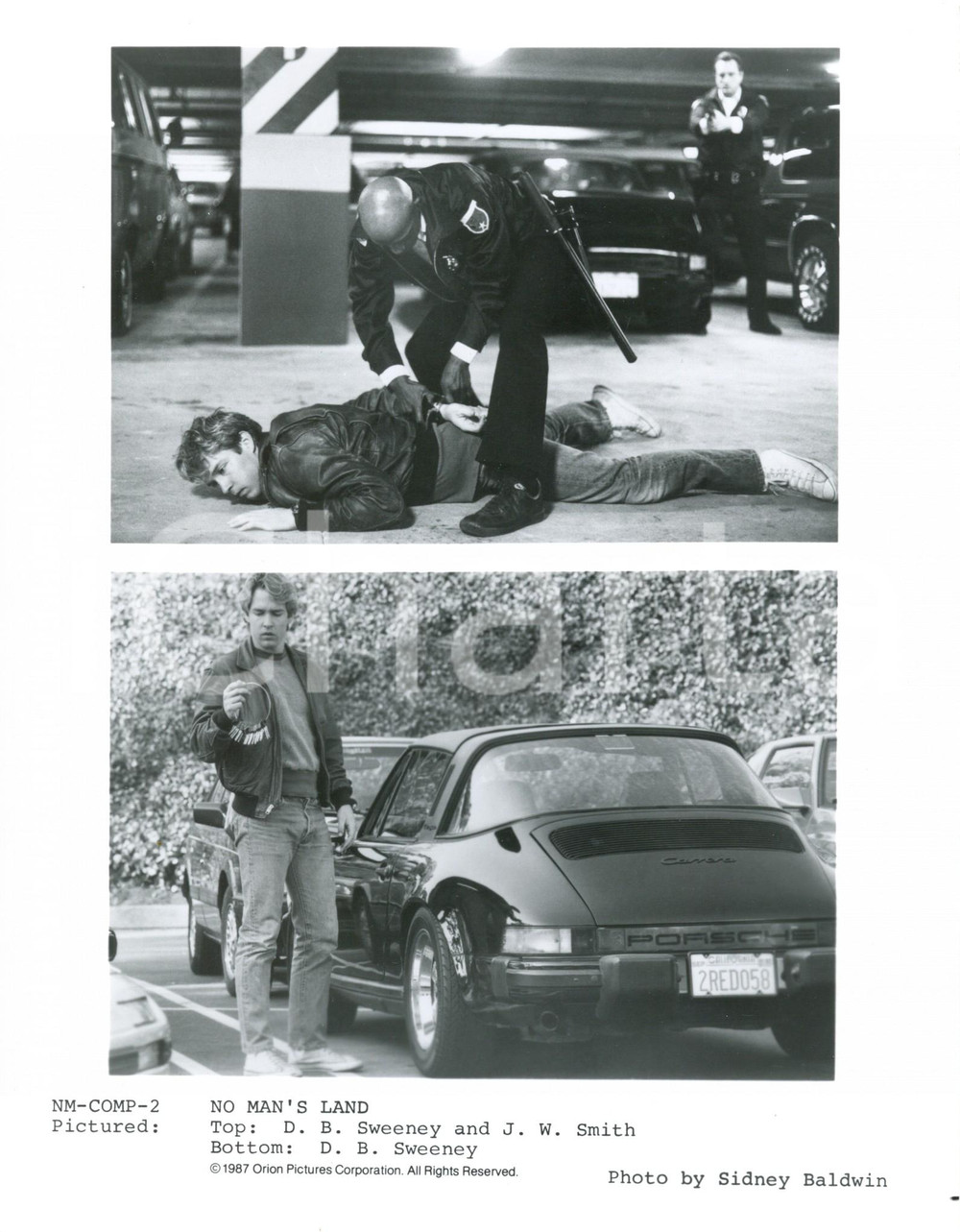 Fotografia d epoca originale 1987 NO MAN S LAND  D.B. SWEENEY James W. SMITH Movie by Peter WERNER Photo 1