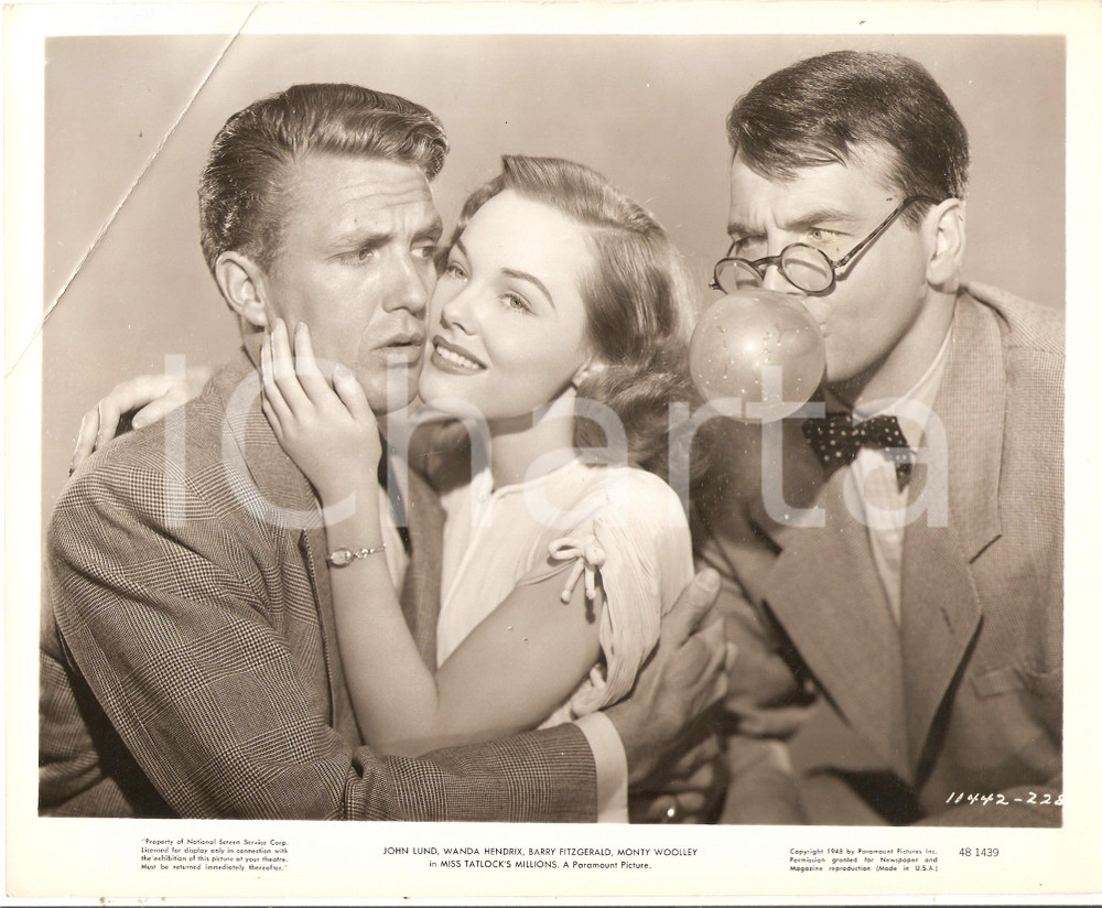 Fotografia d epoca originale 1948 MISS TATLOCK S MILLIONS Robert STACK John LUND Wanda HENDRIX Foto 25x20 cm 1