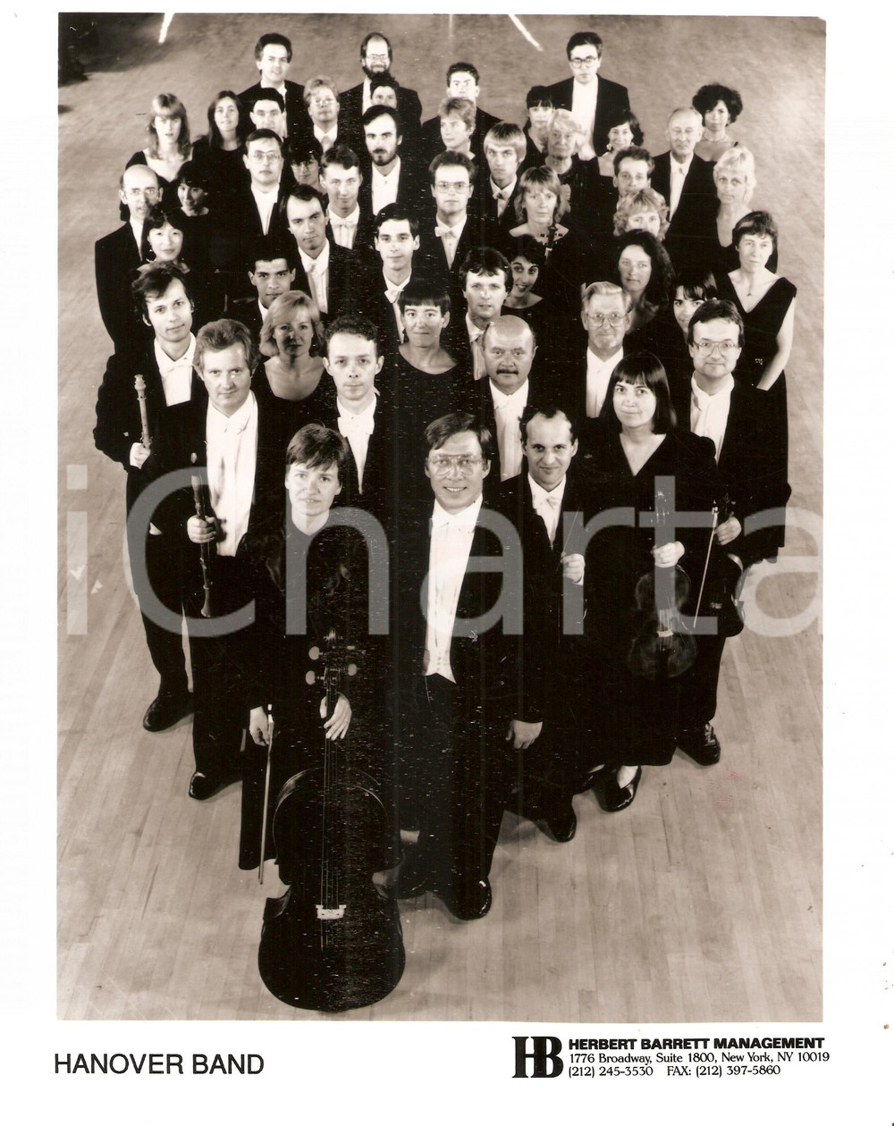 Fotografia d epoca originale 1980 ca MUSICA CLASSICA Foto di gruppo HANOVER BAND Foto 20x25 cm 1