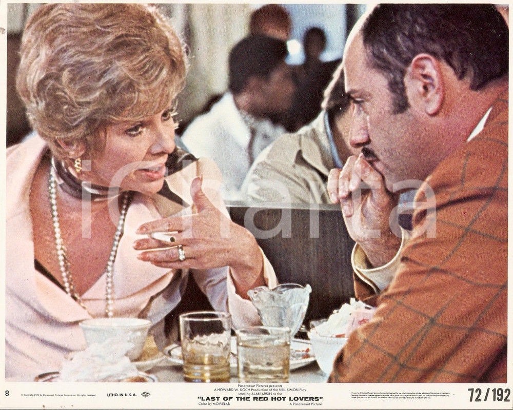Fotografia d epoca originale 1972 LAST OF THE RED HOT LOVERS Alan ARKIN RenÃ©e TAYLOR at diner Foto seriale 1