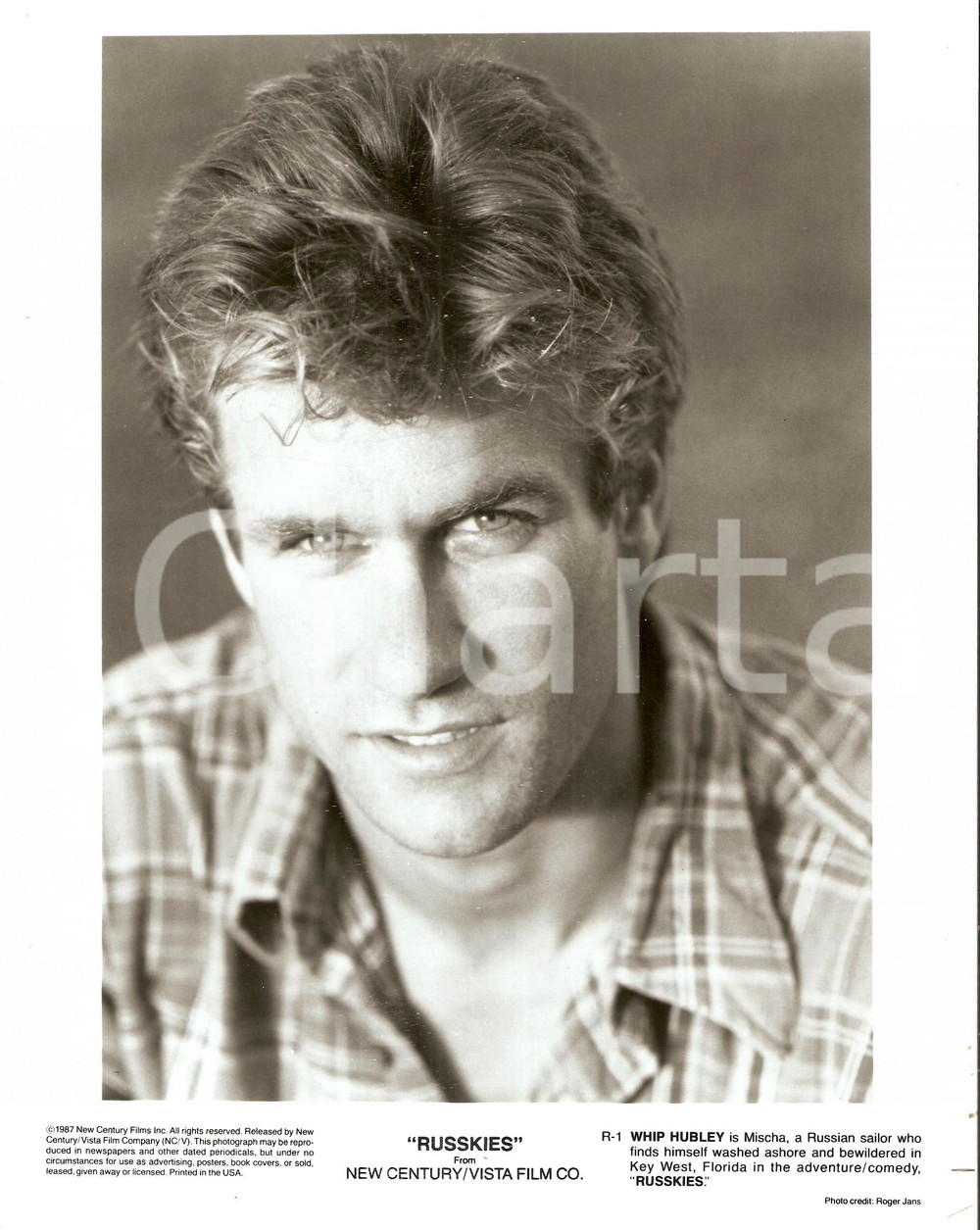 Fotografia d epoca originale 1987 RUSSKIES Whip HUBLEY portrait  Movie by Rick ROSENTHAL Foto 25x20 cm 1