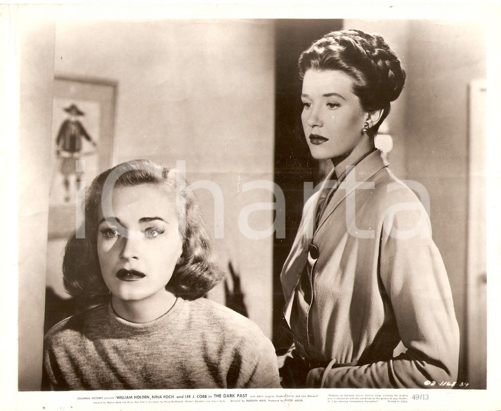 1948 THE DARK PAST Nina FOCH Lois MAXWELL Movie by Rudolph MATE' *Foto 25x20 cm