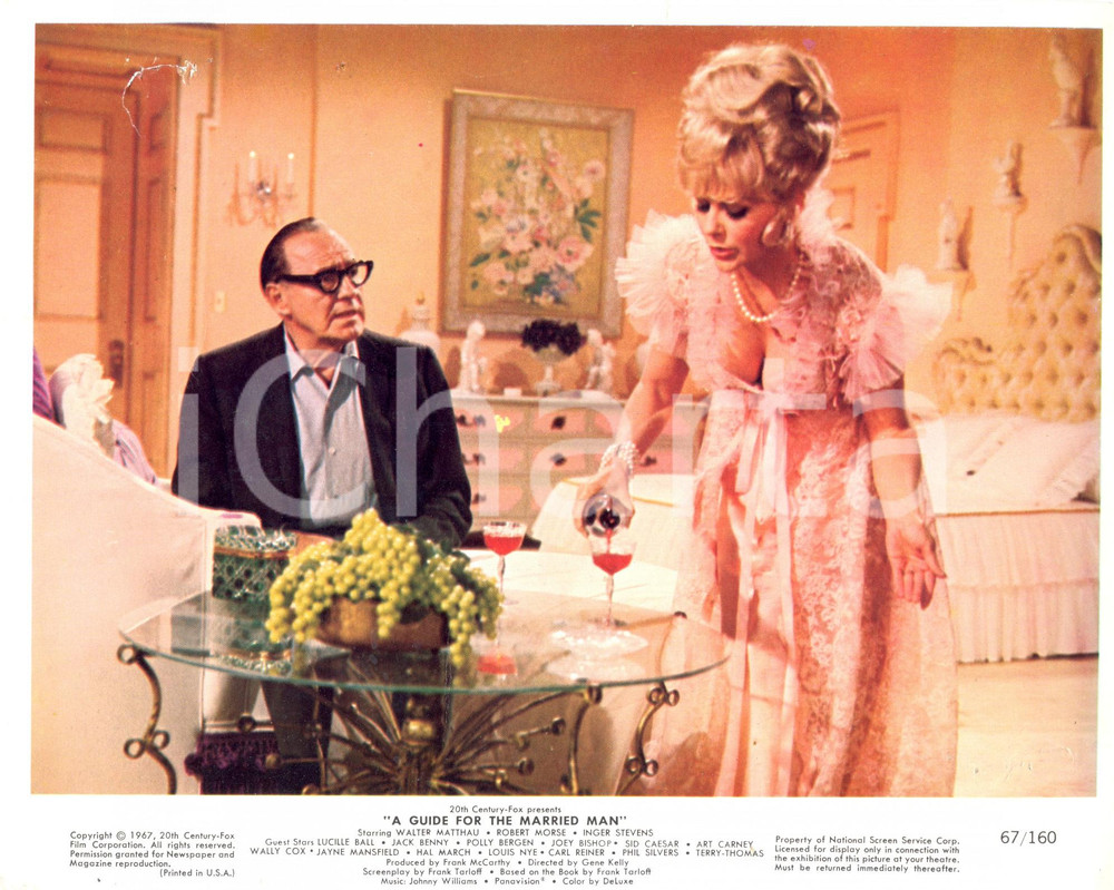 Fotografia d epoca originale 1967 A GUIDE FOR THE MARRIED MAN Jack BENNY Inger STEVENS Foto seriale 25x20 cm 1