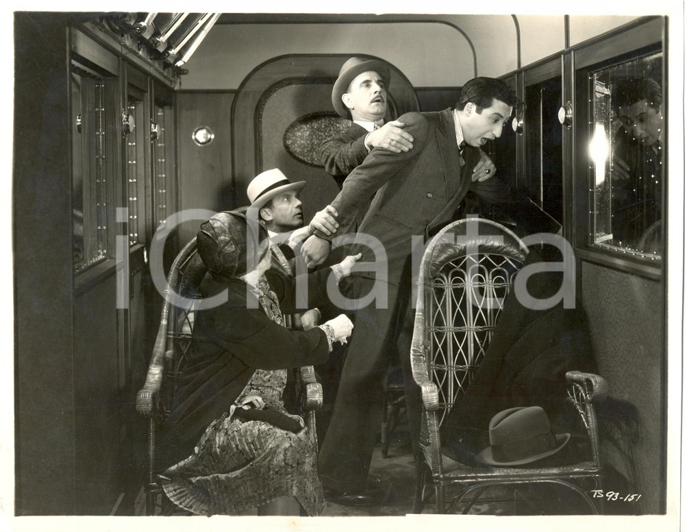 Fotografia d epoca originale 1930 HOT CURVES Benny RUBIN attempted suicide on train  Movie NORMAN TAUROG 1