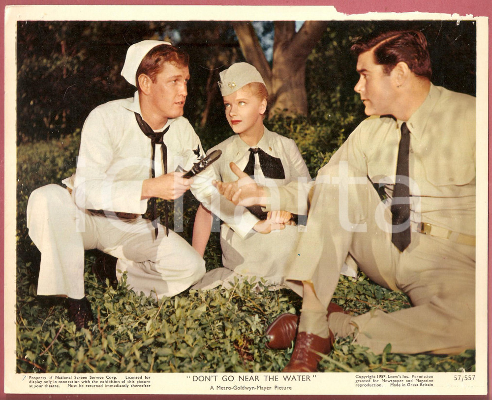 Fotografia d epoca originale 1957 DON T GO NEAR THE WATER Glenn FORD Anne FRANCIS Earl HOLLIMAN Foto seriale 1