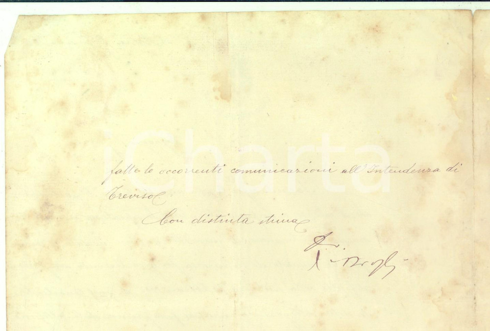 Autografo originale 1902 ROMA  Ministro Ernesto DI BROGLIO su ricorso per addebiti Autografo 1