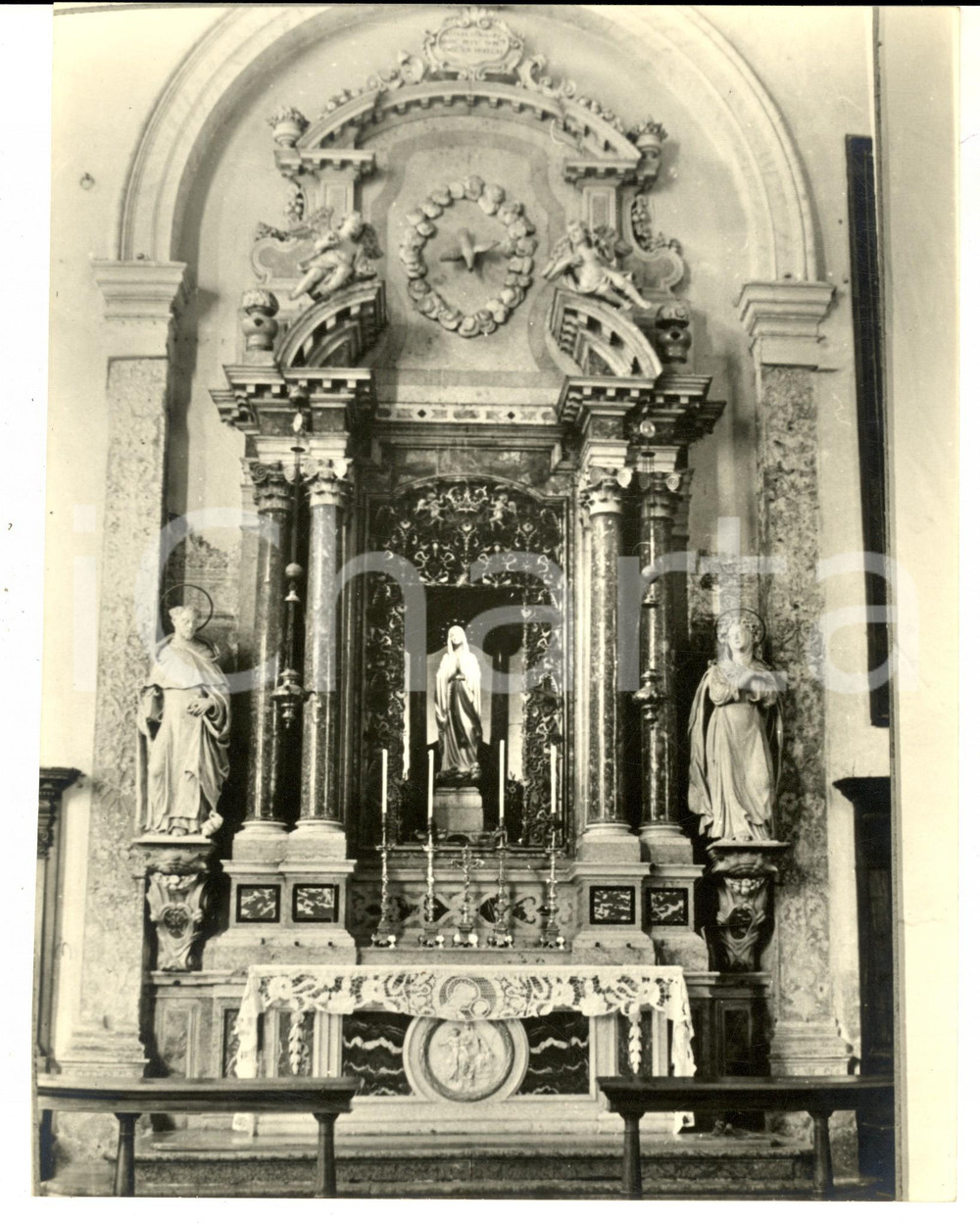 Fotografia d epoca originale 1960 ca DUOMO DI MONTAGNANA  A. FASOLATO Altare del Rosario Foto ARTISTICA 1