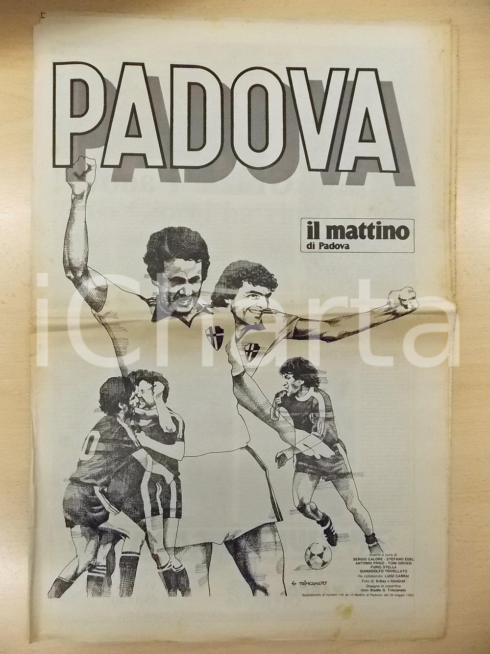 Giornale, rivista storica 1983 MATTINO DI PADOVA Inserto speciale promozione PADOVA CALCIO in Serie B 1