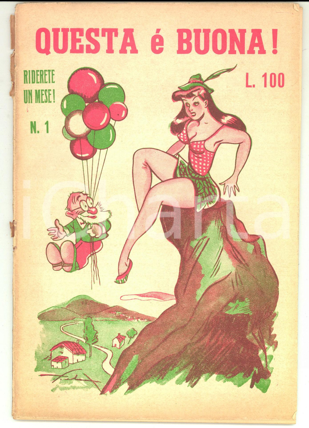 Libro, pubblicazione d epoca 1950 ca QUESTA E  BUONA! Pubblicazione illustrata BARZELLETTE  UMORISMO 32 pp. 1