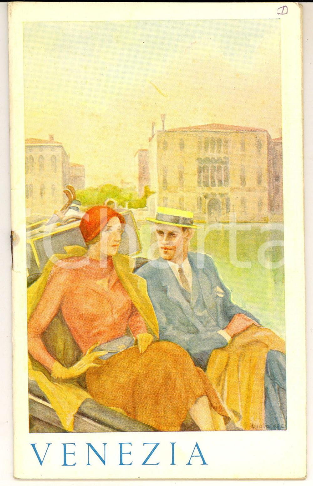 Materiale pubblicitario d’epoca 1935 VENEZIA E IL LIDO  Estate veneziana  Pieghevole ILLUSTRATO TURISMO 36 pp. 1
