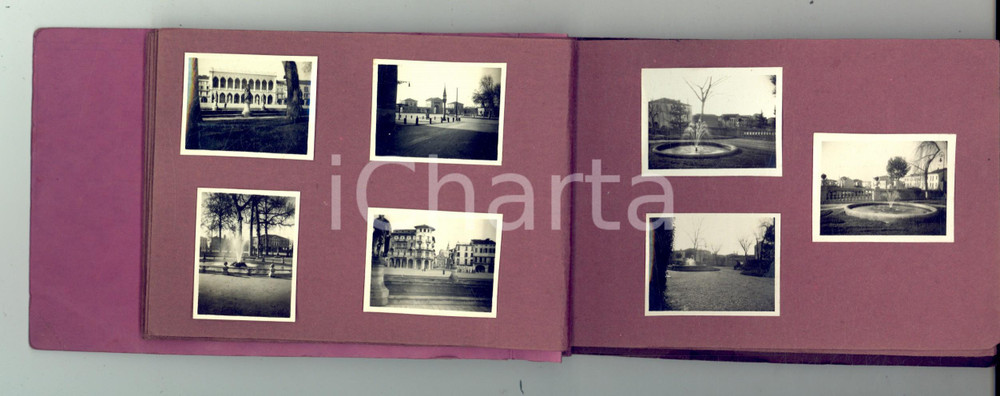 Fotografia d epoca originale 1930 ca PADOVA Album di viaggio con vedute della cittÃ  e giardini VINTAGE 1