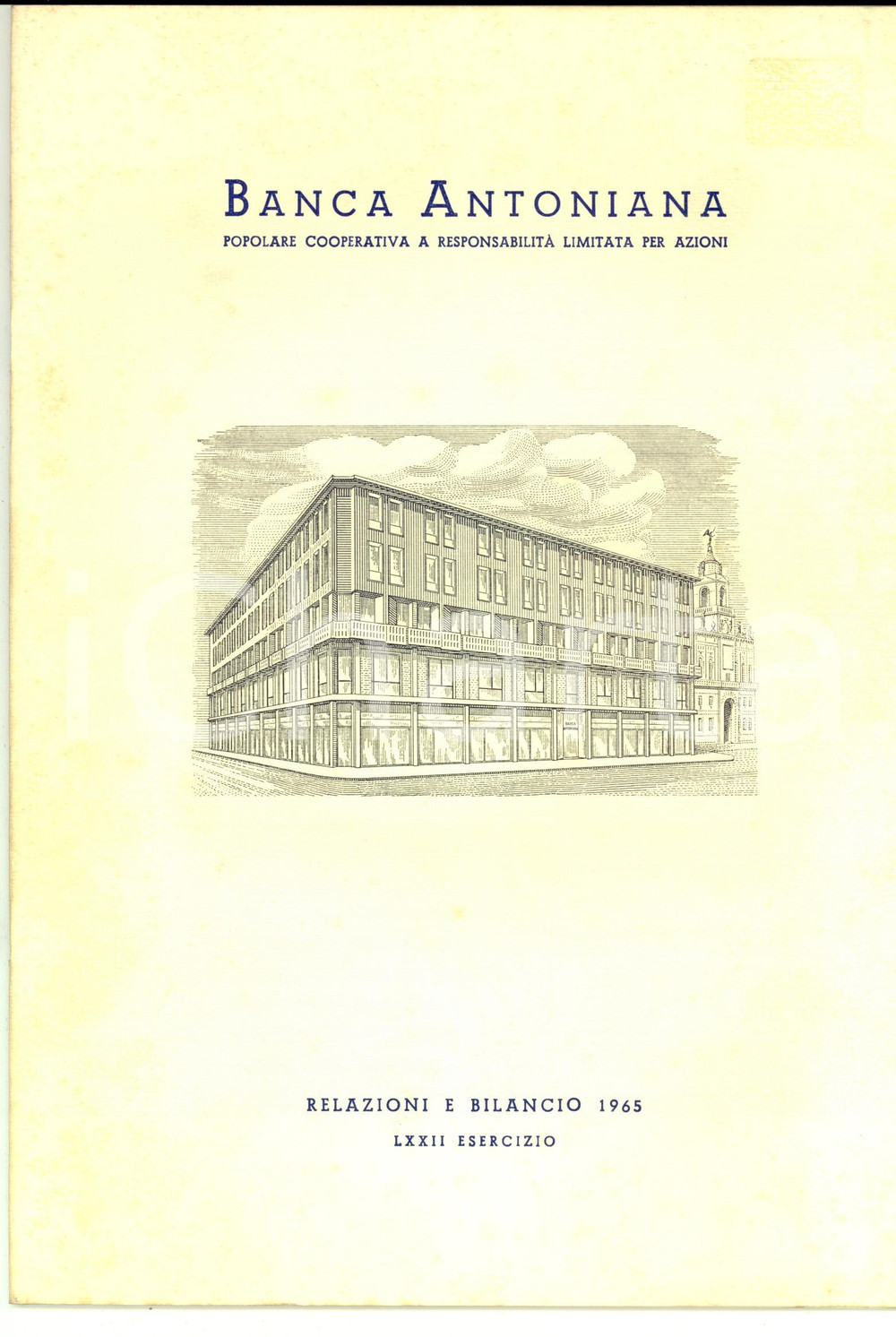 Libro, pubblicazione d epoca 1965 BANCA ANTONIANA di PADOVA E TRIESTE  Relazione e bilancio 50 pp. 1