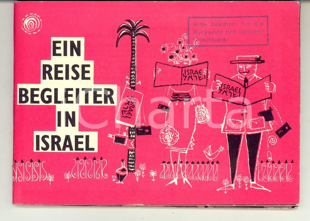 Materiale pubblicitario d’epoca 1961 ISRAEL En reise Begleiter Libretto TURISMO VINTAGE Deutsch 76 pp. 1