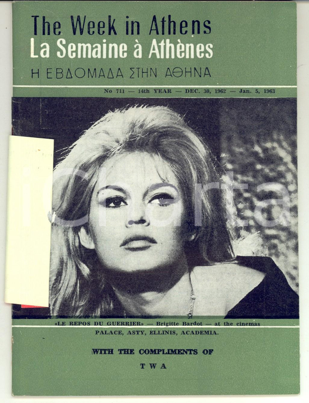 Materiale pubblicitario d’epoca 1962 The week in ATHENS  Libretto TURISMO Pubblicitario TWA AIRLINES 32 pp. 1