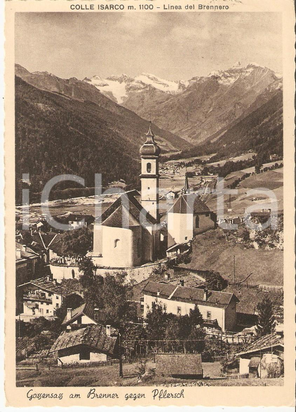 Cartolina originale da collezione 1954 BRENNERO BZ Panorama della frazione COLLE ISARCO Cartolina FG VG 1
