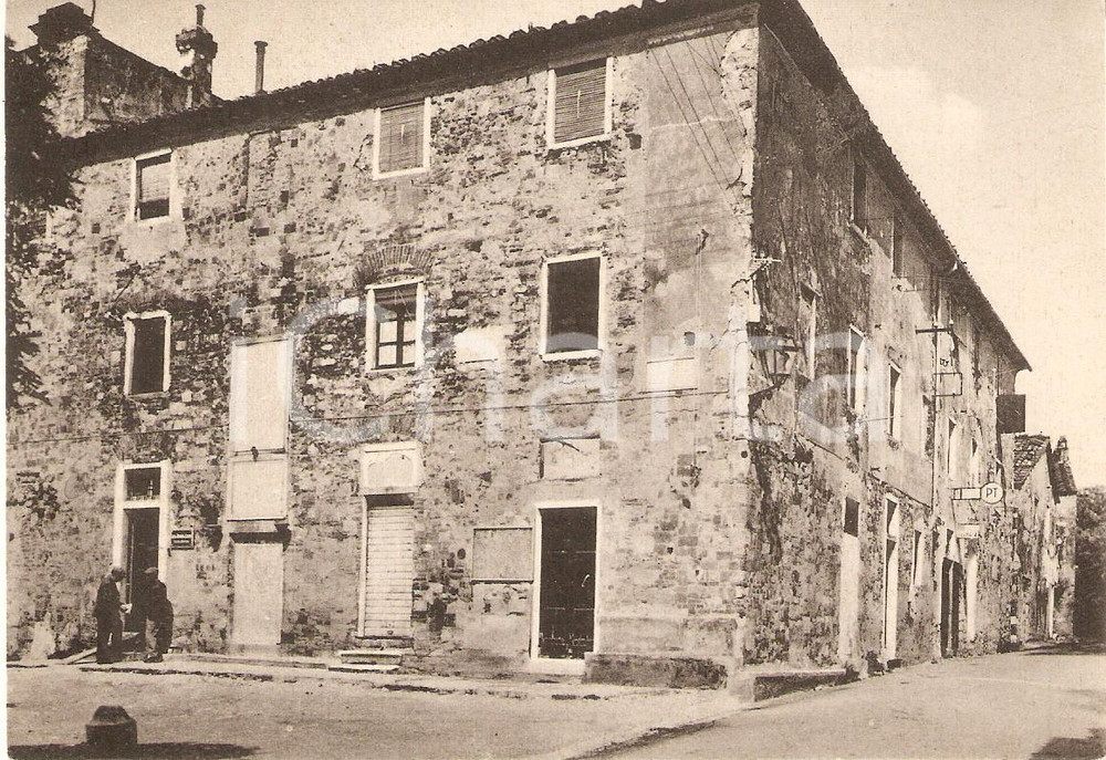 Cartolina originale da collezione 1960 ca BOLGHERI LI Casa di GiosuÃ¨ CARDUCCI e ufficio postale Cartolina FG NV 1