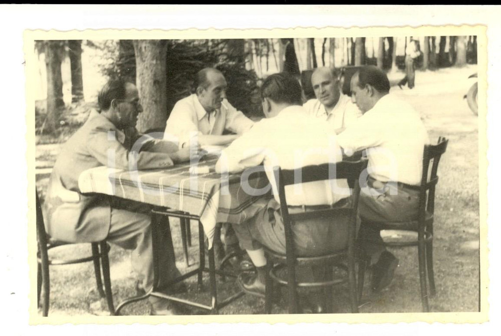 Fotografia d epoca originale 1945 MADESIMO Gita dei dipendenti Confezioni MAIM di Cornaredo Foto 14x9 cm 1