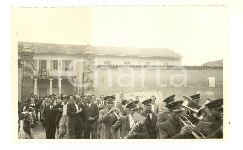 Fotografia d epoca originale 1945 CORNAREDO Confezioni MAIM  Festa per ambulanza in filanda Foto 14x9 1