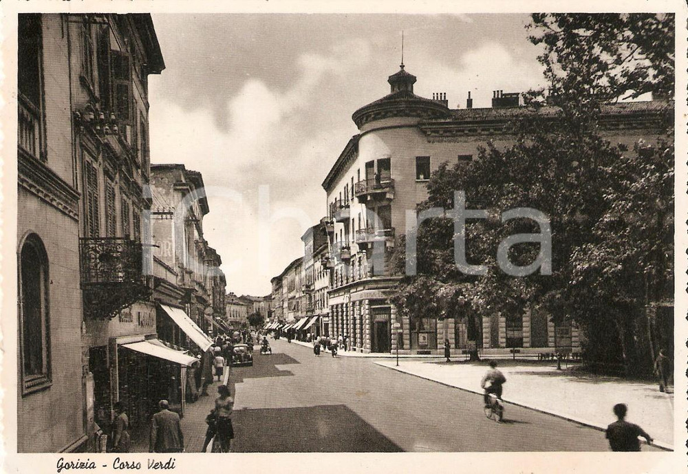Cartolina originale da collezione 1951 GORIZIA Scorcio panoramico di Corso Versi Cartolina FG VG 1