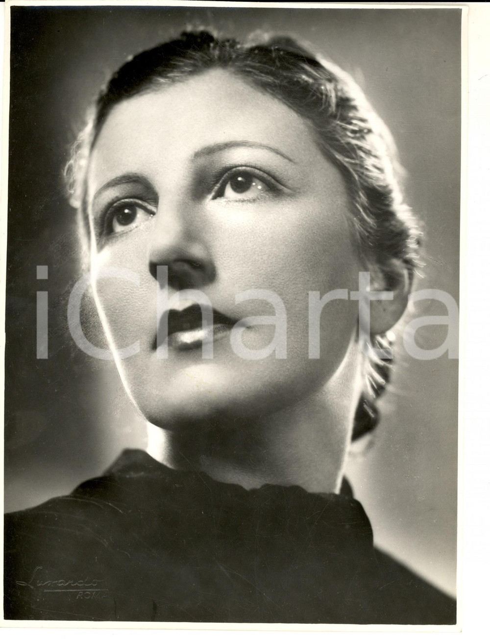 Fotografia d epoca originale 1940 ca ROMA Ritratto della ballerina Tusnelda RISSO Foto LUXARDO 18x24 1