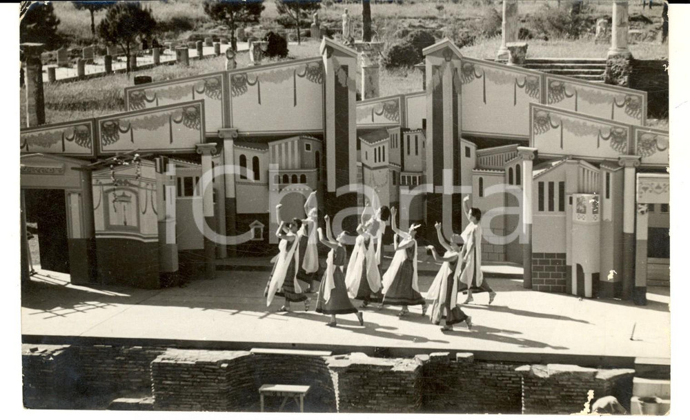 Fotografia d epoca originale 1938 Teatro OSTIA ANTICA Aulularia  Le danzatrici di Tusnelda RISSO Foto 1