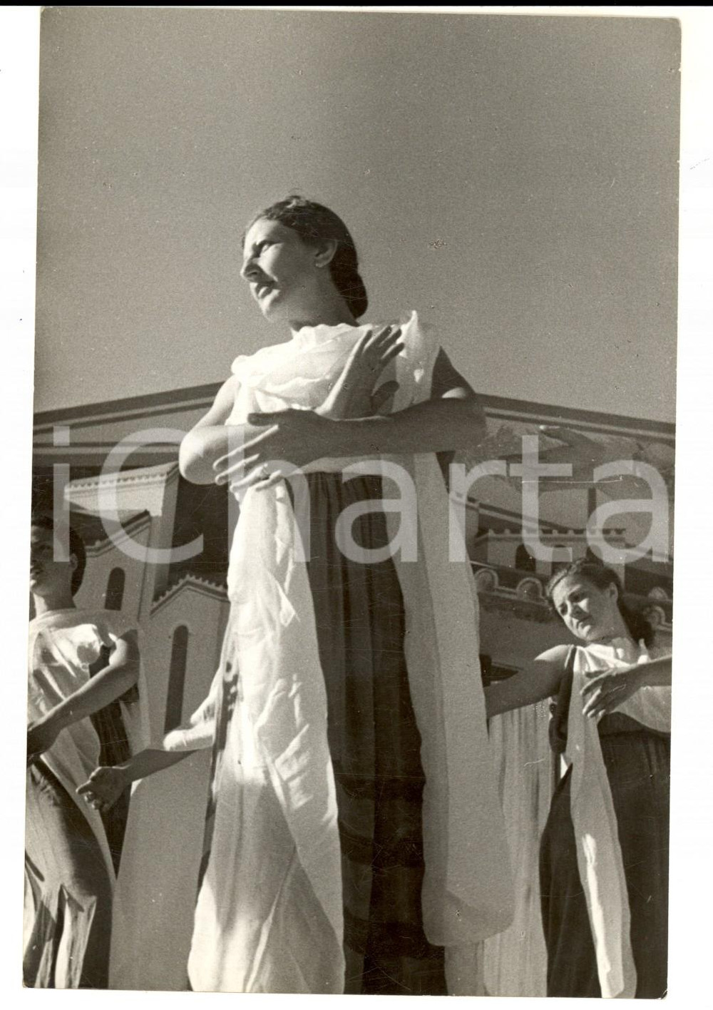 Fotografia d epoca originale 1938 Teatro OSTIA ANTICA Aulularia di Plauto  Tusnelda RISSO in scena Foto 1