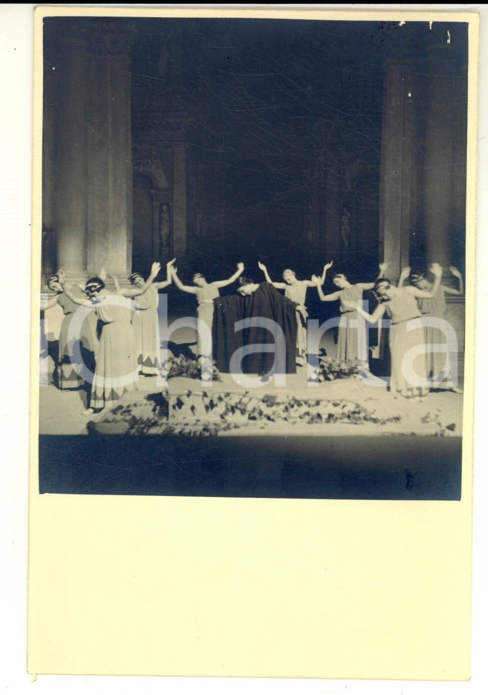 Fotografia d epoca originale 1935 VICENZA TEATRO OLIMPICO Le Coefore  Coreografia Tusnelda RISSO Foto 1