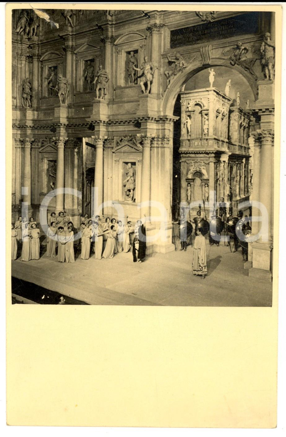 Fotografia d epoca originale 1937 VICENZA TEATRO OLIMPICO Spettacoli classici  I sette contro Tebe Foto 1