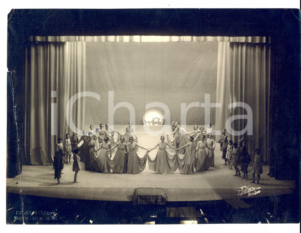 Fotografia d epoca originale 1935 ca GENEVE DANZA Coreografia di Tusnelda RISSO Foto JULLIEN DANNEGGIATA 1