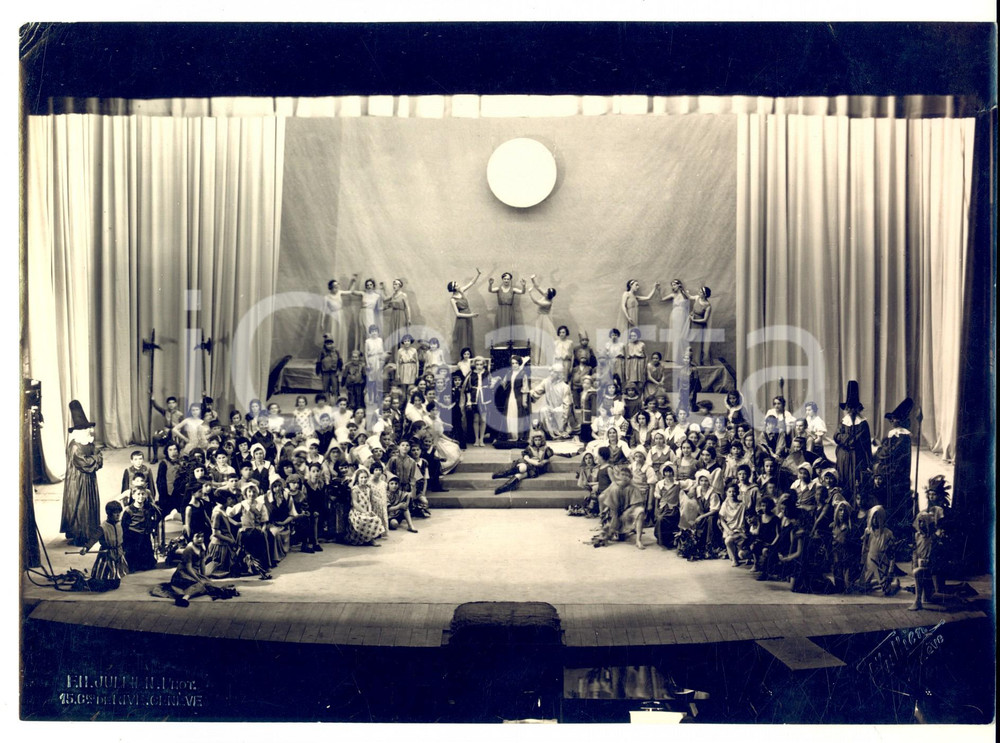 Fotografia d epoca originale 1935 ca GENEVE DANZA Spettacolo con bambini  Coreografia Tusnelda RISSO Foto 1