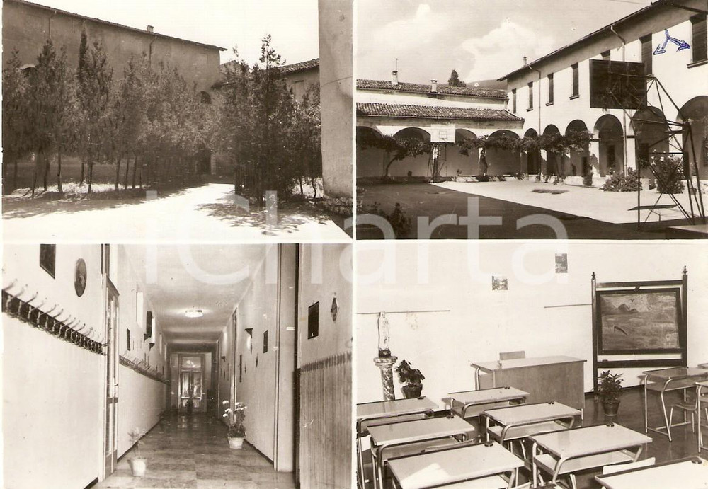 Cartolina originale da collezione 1960 ca GAVARDO BS Scuola elementare Suore Orsoline  Vedutine Cartolina FG VG 1