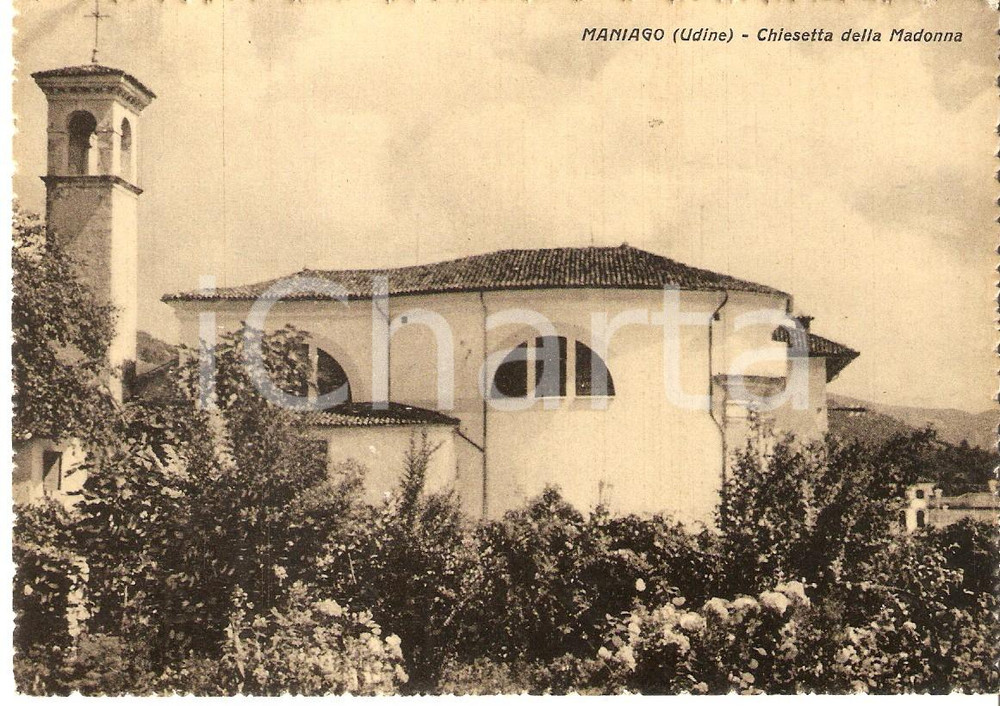 Cartolina originale da collezione 1935 ca MANIAGO PN Chiesa dell Immacolata Concezione Cartolina FG NV 1