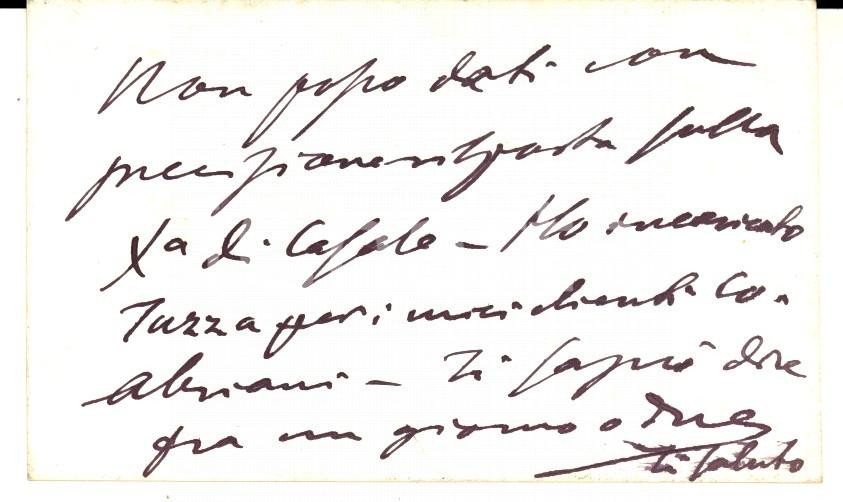 Oggetto da collezione cartaceo 1910 ca PADOVA Biglietto da visita avv. Alessandro STOPPATO Autografo 1