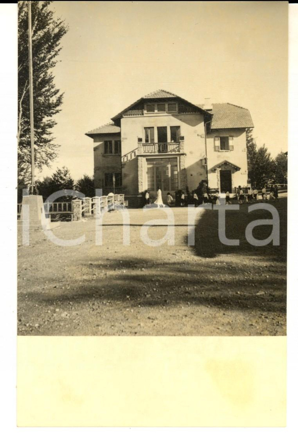 Fotografia d epoca originale 1938 VALGANNA Villaggio Alpino Touring  Bambini a villa DE MARCHI Foto 9x14 1