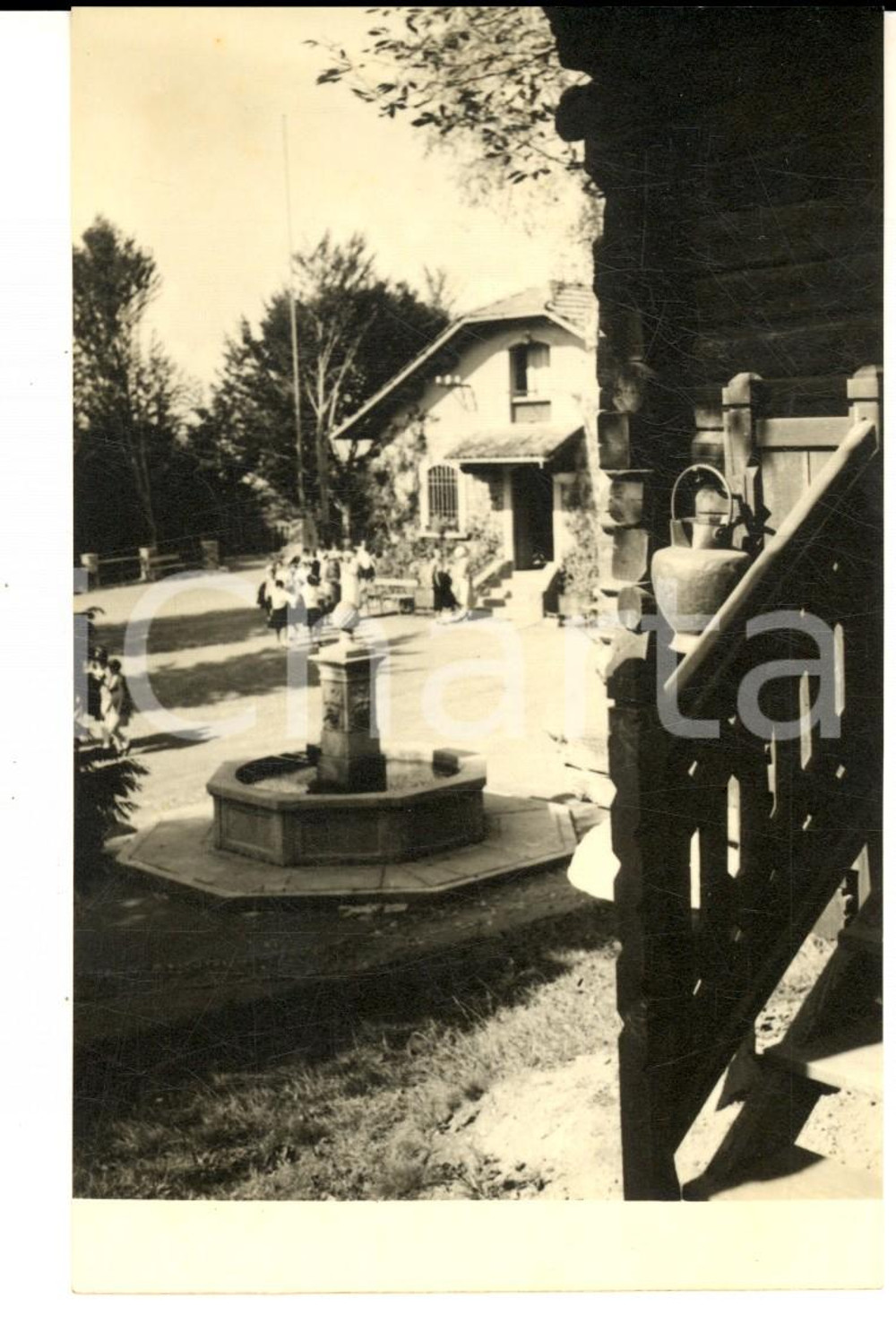 Fotografia d epoca originale 1938 VALGANNA Villaggio Alpino Touring  Bambini a villa DE MARCHI  Foto 9x14 1