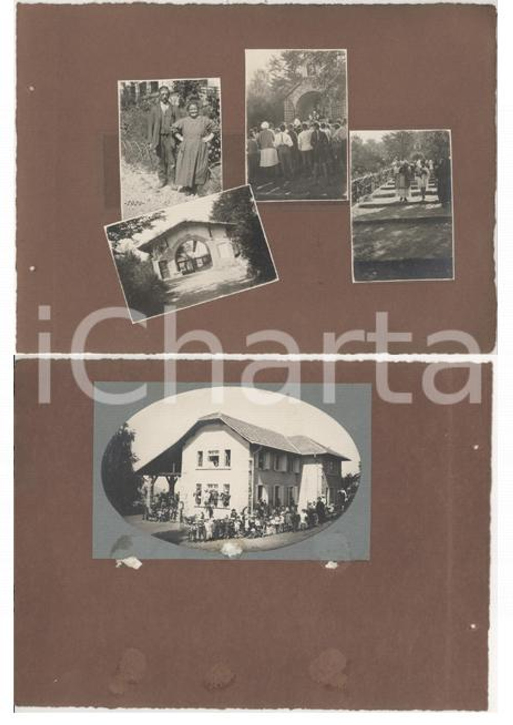 Fotografia d epoca originale 1926 VALGANNA Villaggio Alpino   Orfani di guerra in colonia Collage 5 foto 1