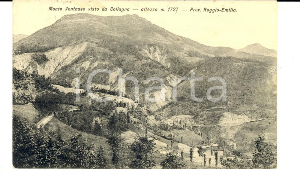 Cartolina originale da collezione 1915 COLLAGNA RE Veduta panoramica del Monte VENTASSO Cartolina postale FP VG 1