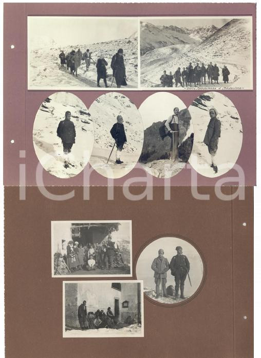 Fotografia d epoca originale 1923 Pizzo SPADOLAZZO  MADESIMO Congressisti TOURING CLUB Collage 9 foto 1