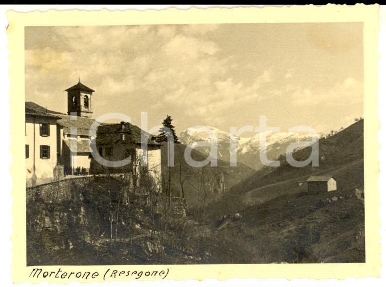 Fotografia d epoca originale 1920 ca MORTERONE MC Veduta panoramica con il RESEGONE Foto VINTAGE 9x7 cm 1