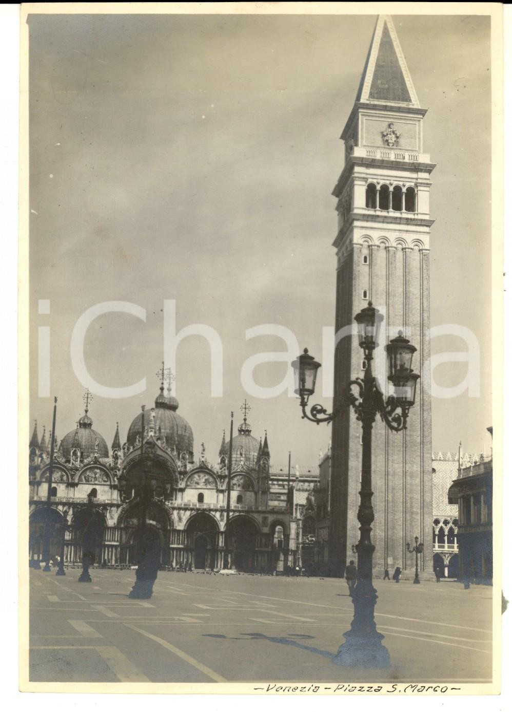 Fotografia d epoca originale 1922 VENEZIA Veduta di PIAZZA SAN MARCO Foto VINTAGE 12x17 cm 1
