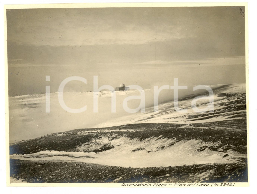 Fotografia d epoca originale 1922 LINGUAGLOSSA CT Veduta dell Osservatorio Etneo Foto ARTISTICA 17x12 cm 1