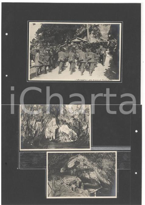 Fotografia d epoca originale 1923 GROTTE DI POSTUMIA SLOVENIA Arrivo dei Bersaglieri  Interno 3 foto 1