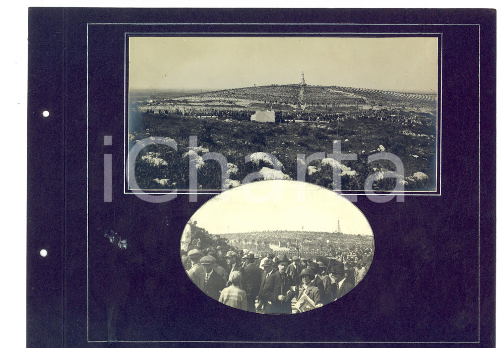 Fotografia d epoca originale 1923 Sacrario di REDIPUGLIA Delegazione del C.A.I. Lombardia in visita 2 foto 1