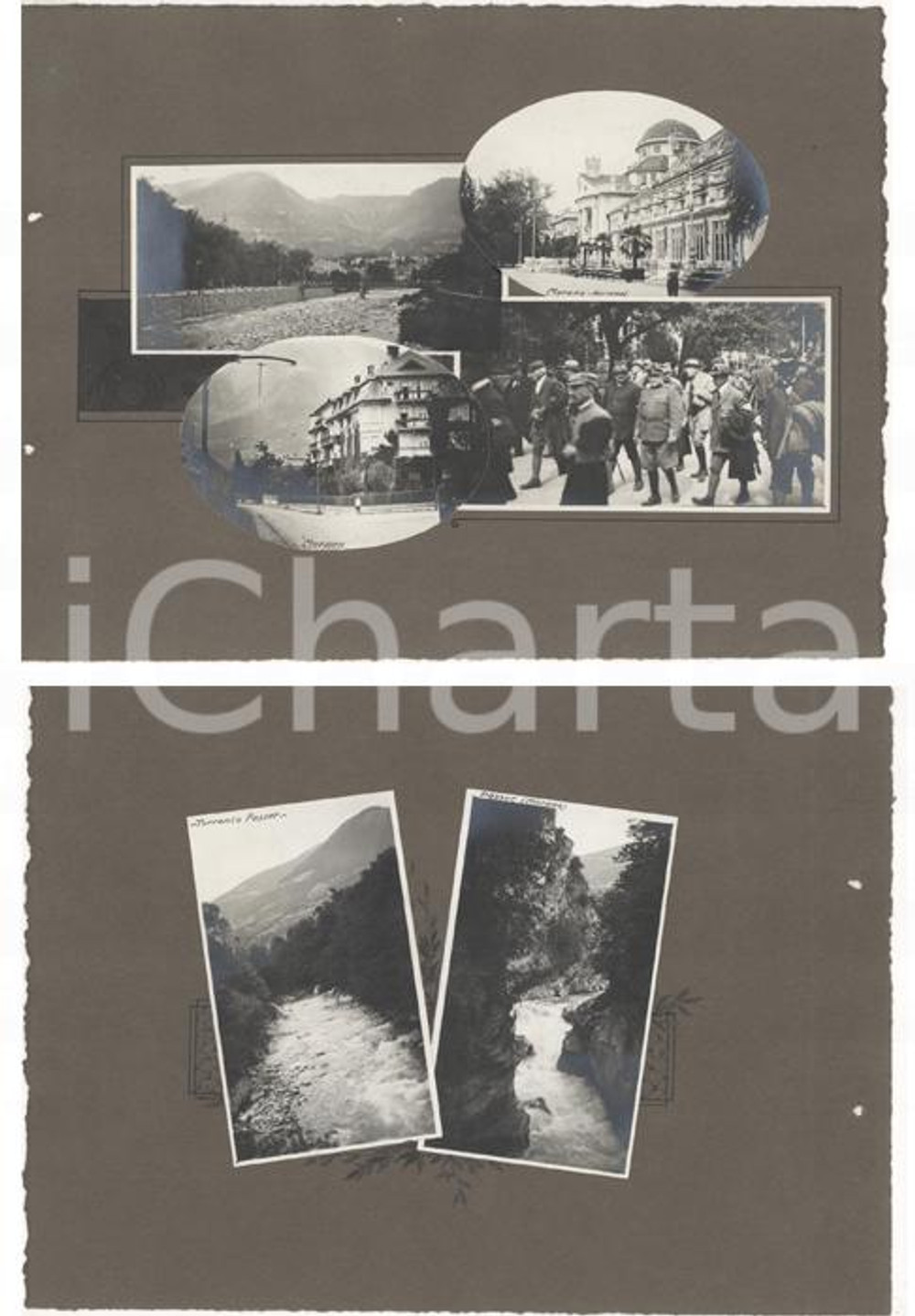 1919 MERANO Gita Nazionale TOURING CLUB / Torrente PASSER *Collage 6 foto